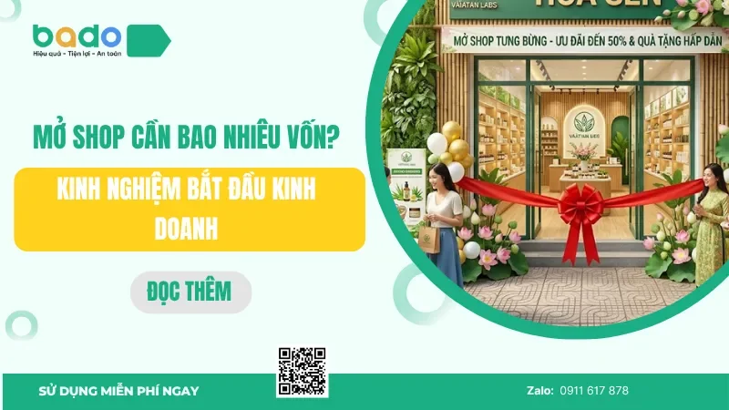 Mở shop cần bao nhiêu vốn? Kinh nghiệm bắt đầu kinh doanh